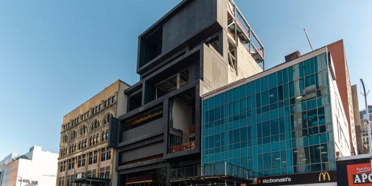 Construction at the Studio Museum in Harlem.