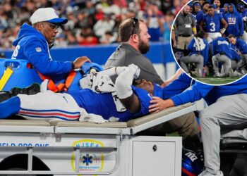 TJ Moore carted off after gruesome leg injury in Giants preseason finale