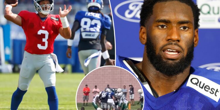Takeaways from Giants' joint practice with Jets as Brian Burns is leaving a trail of destruction