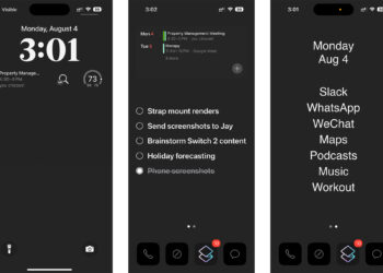 Three screenshots of Siri Ramos’ homescreen.