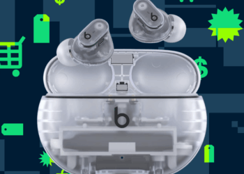 The translucent Beats Studio Buds Plus are half off