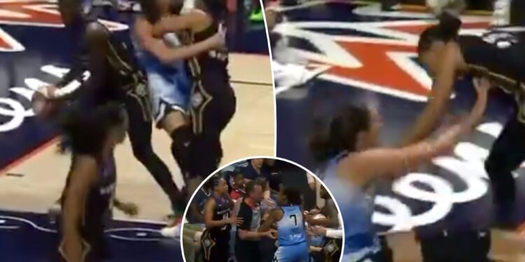 Three WNBA players ejected after fiery Sun-Sky scrap