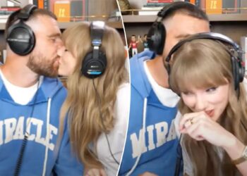 Travis Kelce packs on PDA with Taylor Swift during 'New Heights'