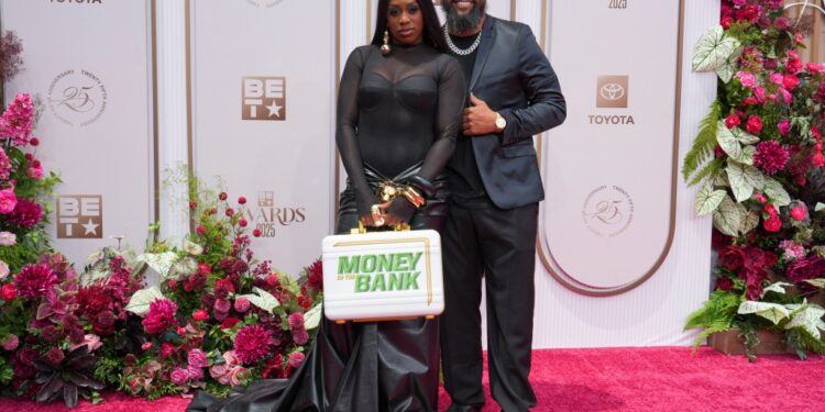 Naomi and Jimmy Uso at the BET Awards.