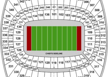 A map of Kansas City's GEHA Field at Arrowhead Stadium.