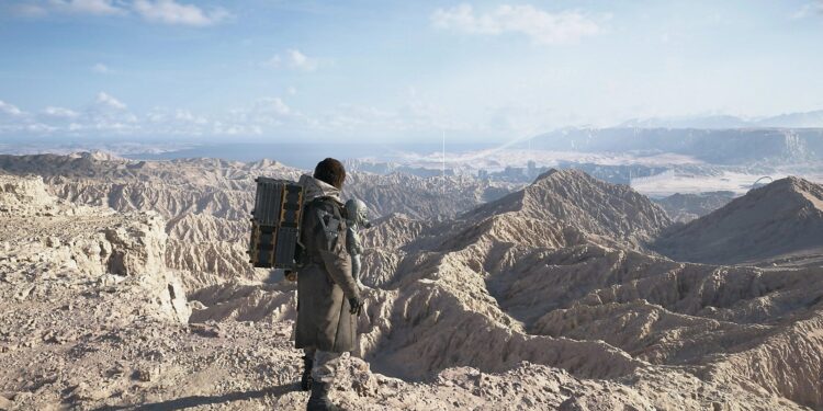 A screenshot from Death Stranding 2: On the Beach.