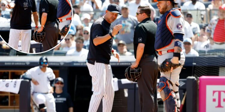 Yankees' Aaron Boone ejected for MLB-leading fifth time this year