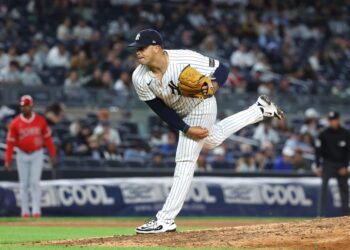 New York Yankees pitcher Fernando Cruz #63 pitching.