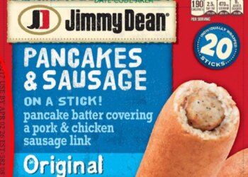 Packaging for "Jimmy Dean Pancakes & Sausage on a Stick!"