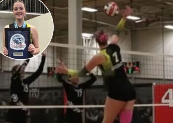 6-foot-8 volleyball star goes viral as she dominates high school competition