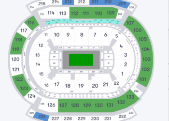 Seating chart of Prudential Center.