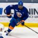 Islanders left wing Anthony Duclair runs a drill during practice at the Northwell Health Ice Center on Sept. 18, 2025.