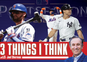 Anthony Volpe, Francisco Alvarez and Brandon Nimmo