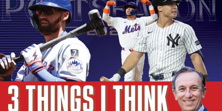 Anthony Volpe, Francisco Alvarez and Brandon Nimmo