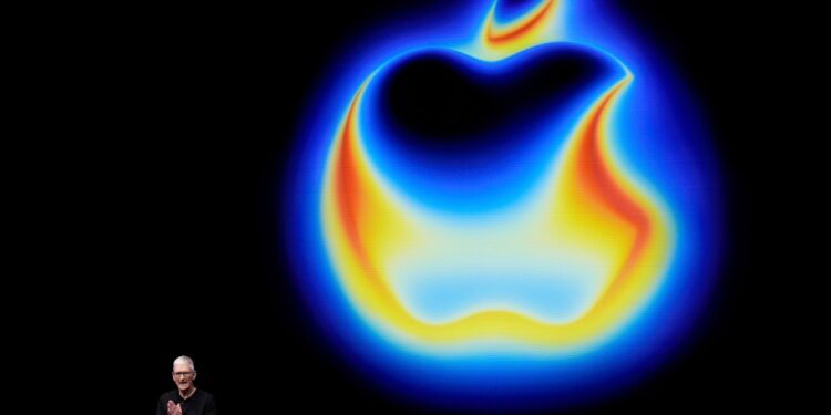 Tim Cook at an Apple product announcement.