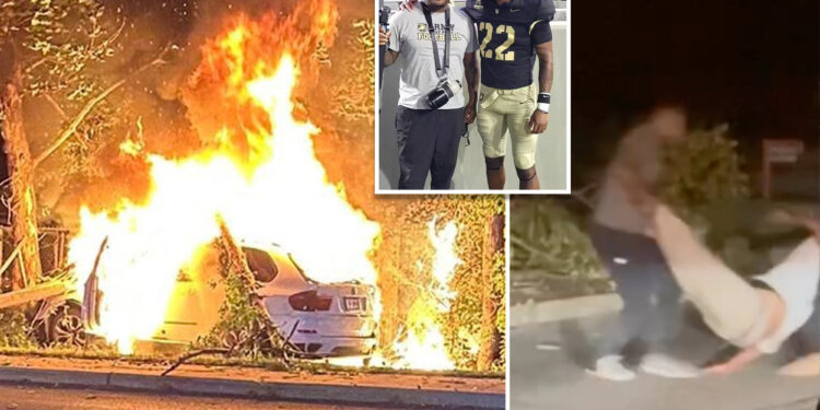 Army football player Larry Pickett Jr. saves driver from burning car in Upstate New York crash