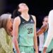 Breanna Stewart was injured in the Liberty's Game 1 win over the Mercury on Sept. 14, 2025.