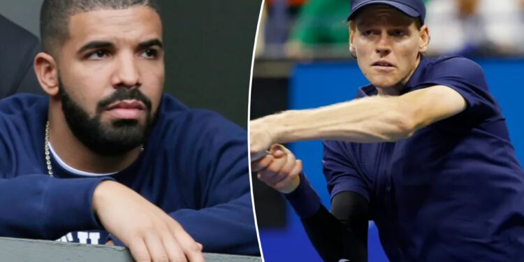Drake makes $300K US Open bet on Jannik Sinner