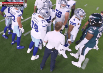 Jalen Carter appeared to spit on Dallas QB Dak Prescott