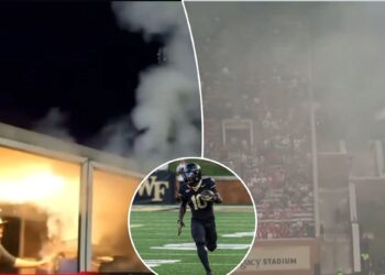 Food truck's smoke is enveloping field of college football game