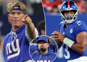 Giants name Jaxson Dart starting QB, bench Russell Wilson