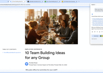 An animation showing how Gemini can work across your open tabs.