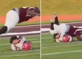 High school football player's spine fractures after player double his size body-slams him