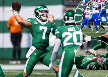 Jets dismantled by Bills as Justin Fields exits in concussion scare