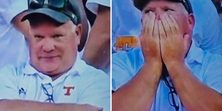 Lifelong Vols fan goes viral for animated reactions during Tennessee-Georgia football game: 'I got Coldplayed'