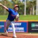 Mets pitcher Brandon Sproat throws live batting practice at Spring Training, Thursday, Feb. 13, 2025, in Port St. Lucie, FL.