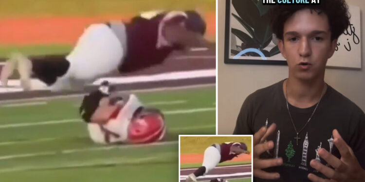 Michigan high school football player speaks out after teammate pancakes opponent, fracturing spine during game