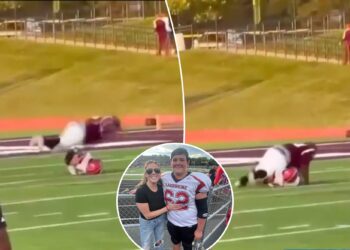 Mom's horrified reaction after son had spine broken in football belly flop attack