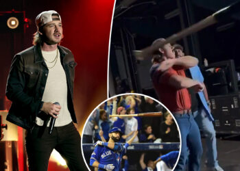 Morgan Wallen chucks baseball bat at Jose Bautista's wife during pre-concert walkout