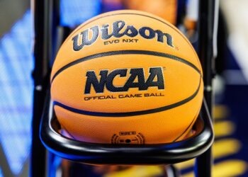 NCAA official game basketball.