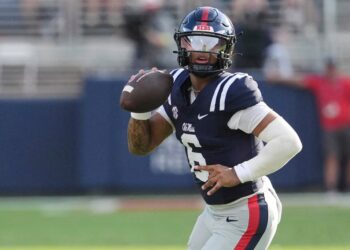 Mississippi quarterback Trinidad Chambliss (6) looks to pass against Tulane.