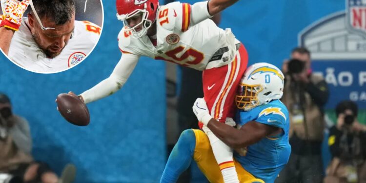 Patrick Mahomes, Travis Kelce held in check in quiet first half of Chiefs' season