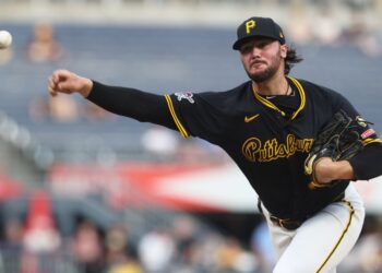 Pittsburgh Pirates starting pitcher Paul Skenes (30) delivers a pitch against the Chicago Cubs during the first inning at PNC Park.