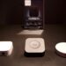 The new Hue Bridge Pro (center) is the third generation of the company’s Zigbee hub.