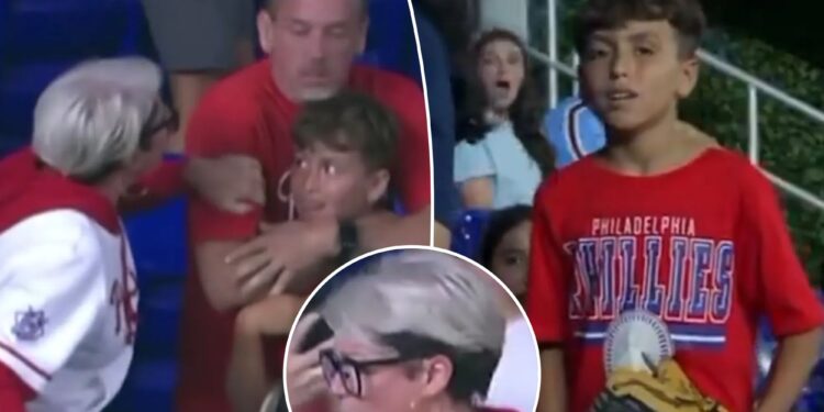 Phillies fan slammed for taking home run ball from young boy after she chased down dad