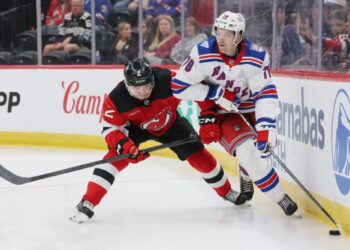 Rangers’ Brennan Othmann following Brad Marchand model