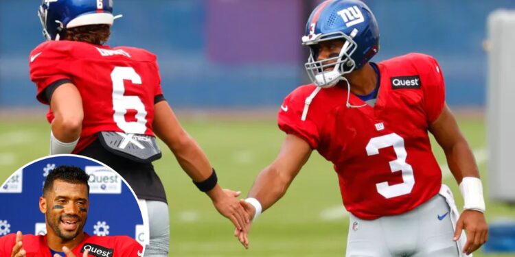 Russell Wilson accepts role as Jaxson Dart's Giants backup