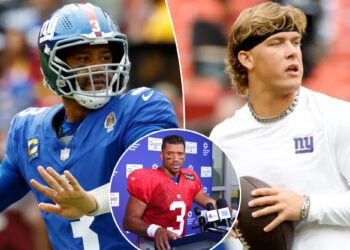 Russell Wilson's two-word message as calls for Jaxson Dart intensify