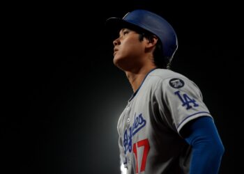 Shohei Ohtani (#17) of the Los Angeles Dodgers.