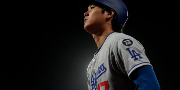 Shohei Ohtani (#17) of the Los Angeles Dodgers.