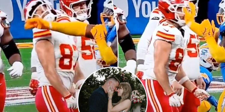 Swifties went nuts after Travis Kelce was slapped by Chargers' Teair Tart in shocking moment