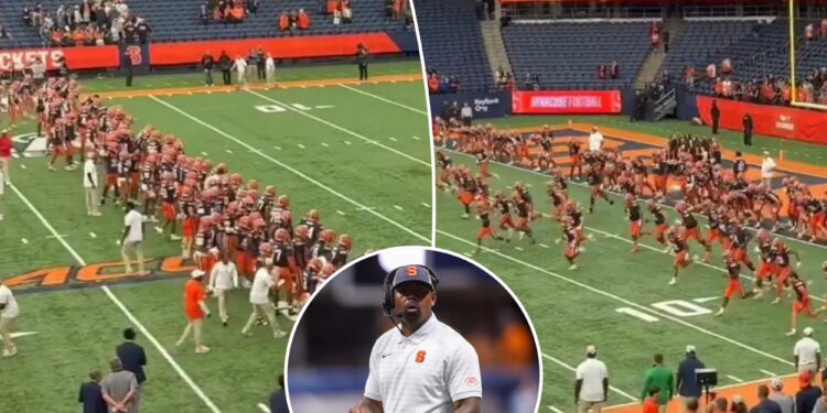 Syracuse's Fran Brown makes entire team run sprints after win