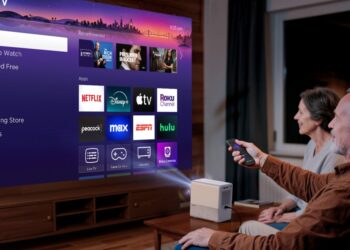 The Aurzen D1R Cube is the first Roku TV smart projector
