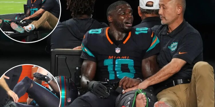 The extent of Tyreek Hill's injury revealed following gruesome moment in Dolphins' 'MNF' win