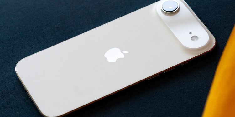 iPhone Air on a couch cushion