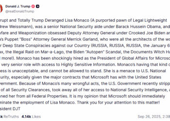 Trump’s new target: Microsoft head of global affairs Lisa Monaco